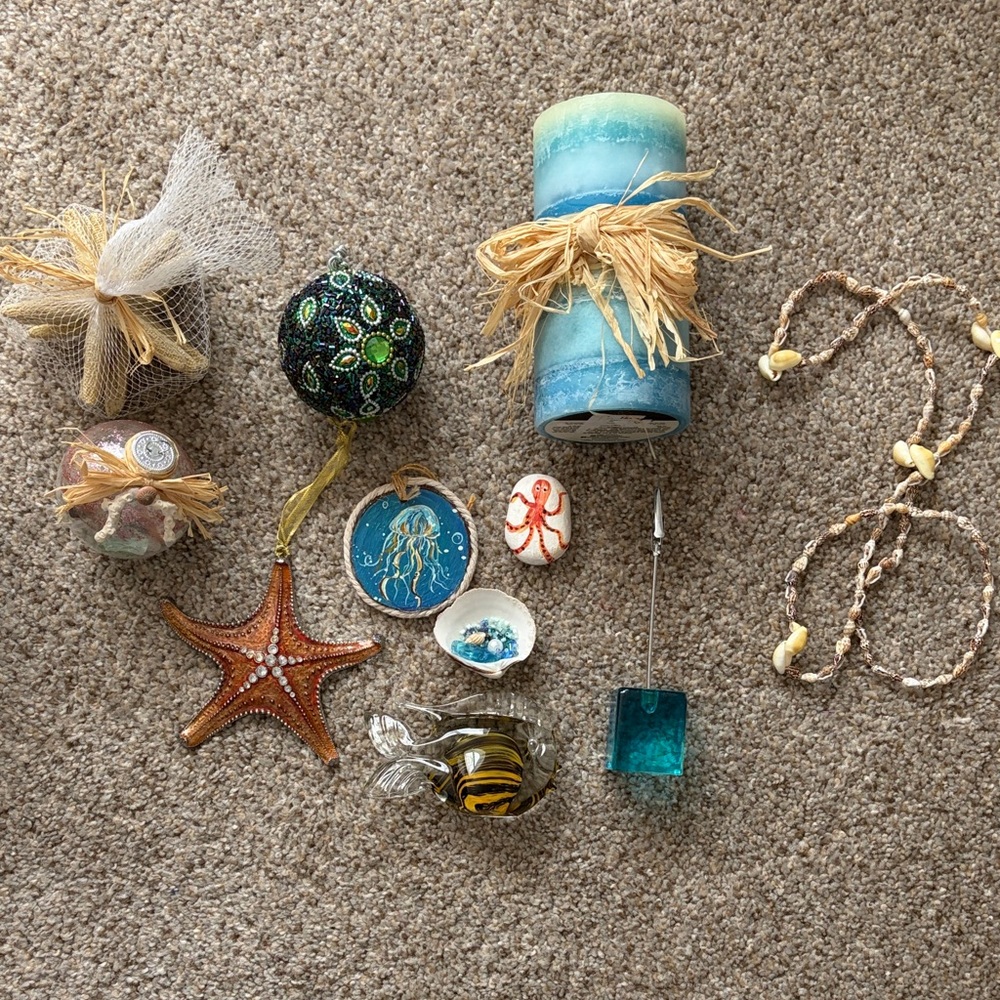 Handmade Nautical Gift Basket – Coastal Beach Decor Set